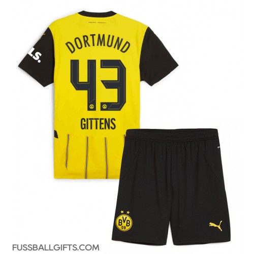 Borussia Dortmund Jamie Bynoe-Gittens #43 Fußballbekleidung Heimtrikot Kinder 2024-25 Kurzarm (+ kurze hosen)